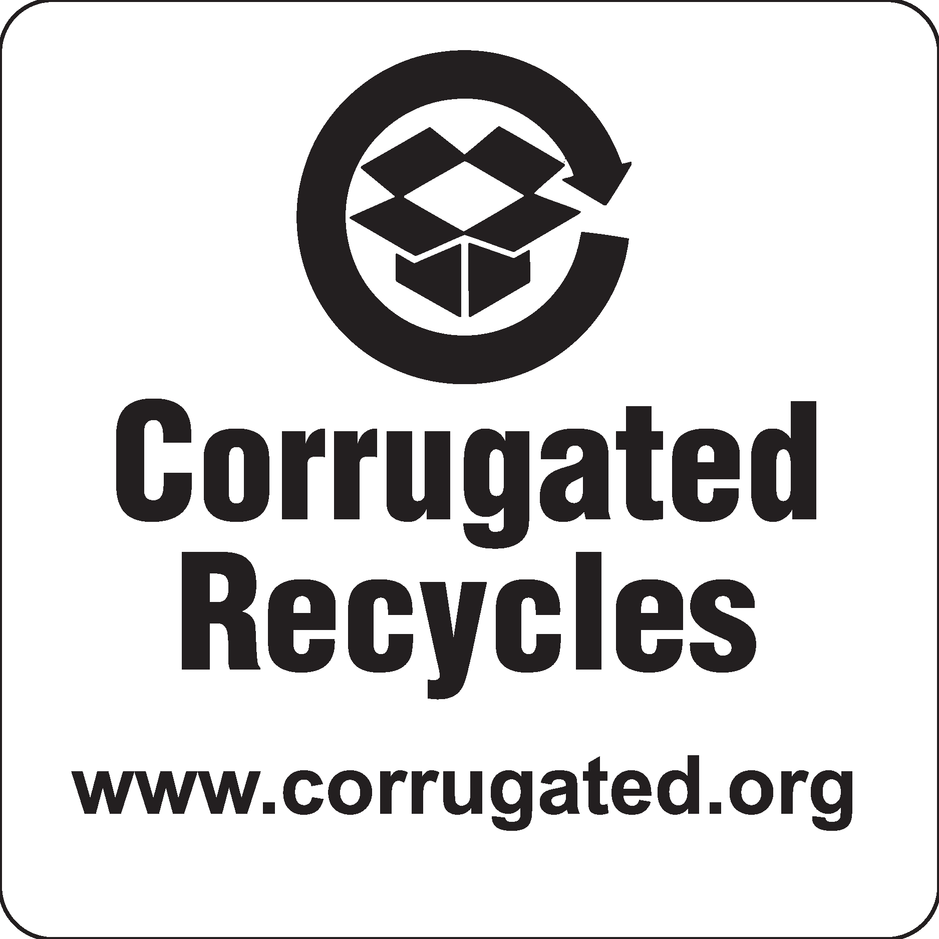 Corrugated Recycles Logo Vector Logo